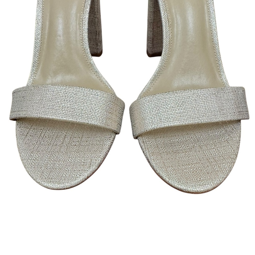 Sam Edelman Women’s Yaro Sandals Size 10.5 Metallic gold Ankle Strap Shelf pull - Picture 4 of 13